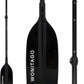 Canoe Paddles Aluminum Paddle with Plastic Blades Floating Adjustable Canoeing and Boating Oars, 122-152 cm/4-5 Ft, Black/Yellow