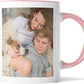 Custom Mug Upload Your Picture Personalized Coffee Mug with Photo Text Name Customized Cup Unique Ideas Gifts for Men Women Mom Dad Girlfriend Boyfriend Friend Family (Pink, 11oz)