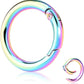 10Pack 1 Inch Metal Spring O Ring Clips Keychain, Round Carabiner Clips Keyrings Snap Hook Buckle, Purse Shoulder Bag Chain Ring Clip Replacement Paracord Keychain Lanyard Leather DIY Crafts (Rainbow)