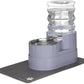 Sfozstra Automatic Gravity Water Dispenser: 5L Gray Stainless Steel Pet Bowl Waterer with Waterproof Pad - Raised Edge Water Feeder for Cats & Small Dogs Indoor/Outdoor
