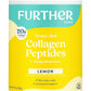 Further Food Lemon Collagen Peptides Powder, Grass-Fed Pasture-Raised Hydrolyzed Type 1 & 3 Protein, Gut Health + Joint, Hair, Skin, Nails, Paleo Keto Sugar-Free 10.50 oz