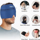 iTHERAU Migraine Relief Cap，Migraine Ice Head Wrap，Headache Ice Hat，Cold Therapy Headache Relief Cap for Migraine Eyes Mask Dark Blue Headache Ice Pack Stress Relief