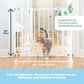 Carlson Extra Wide Walk Through Pet Gate with Small Pet Door, Includes 4-Inch Extension Kit, Pressure Mount Kit and Wall Mount Kit,White