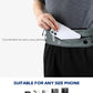 WATERFLY Running Belt Fanny Pack: Runner Marathon Jogging Waist Pack Sport Workout Exercise Fitness Phone Holder Belt for Men Women Jogger Slim Waistband Dark Grey