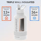 Coldest Insulated Water Bottle with Straw Lid - Stainless Steel Metal Insulated Bottle for Men & Women (Epic White, 64 oz)