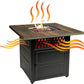 DualHeat by Endless Summer, The Harris, 38" Square Propane Gas Outdoor Fire Pit/Patio Heater