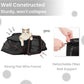 Petsfit Expandable Cat Carrier Large for 2 Cats, Soft-Sided Pet Carrier, 19x12x12 Inches, 2 Extensions for Adding Comfort, Fit for Pet Up to 15 Lbs, Black