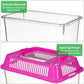 HANABASS Mini Fish Tank with Lid, Handheld Transparent Fish Box, Plastic Small Transparent Aquarium with Handle, Turtle Tortoise Habitat Tank, 5.9x4.3x3.7 Inches
