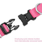 Mikivery Nylon Dog Collar with Quick Release Buckle Soft Adjustable Sturdy for Small Medium Large Dogs Pink,M