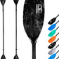 OCEANBROAD Kayak Paddle 86in/218cm, 90.5in/230cm Alloy Shaft 2-Piece Floatable Kayak Oar for Kayaking Canoeing Boating