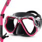 Greatever Dry Snorkel Set,Panoramic Wide View,Anti-Fog Scuba Diving Mask,Professional Snorkeling Gear