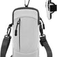 Cell Phone Crossbody Bag with Arm Band, Waterproof Phone Holder Pouch Fits iPhone & Android up to 7'', Small Sling Shoulder Purse for Running, Hiking, Travel, Workout (Grey)
