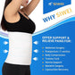 S Abdominal Binder Post Surgery for Men and Women, 12" High Postpartum Tummy Tuck Belt Provides Bariatric Stomach Compression, High Elasticity, Breathable - (60" - 75") 4 PANEL White