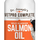 VetPro Complete Wild Alaskan Salmon Oil Formula Supplement for Dogs & Cats, 16 Ounces, Omega 3 & 6 Liquid Fish Oil, EPA + DHA Fatty Acids, Coat & Joint Support, Helps Dry Skin & Allergies, Add to Food