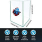 Ultra White Glass Betta Aquarium Starter Kits 1.5 Gallon Small Fish Tank, Betta Fish Tank with LED Light, Power Filter, 4mm Glass