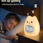 Cat Alarm Clock for Kids with Night Light, Sleep Training Clock Time to Wake Clock, Rechargeable Silicone Light for Bedroom, Perfect Sleep Companion for Boys Girls