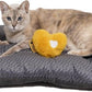 FUNNY FUZZY 24x18 Washable Dog Bed Reversible Crate Mat, 2 in1 Orthopedic Puppy Bed for Small Dogs/Cats, Fluffy Deluxe Kennel Mattress,Sleeping Pad,Charcoal Grey,S