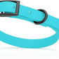 Dogline Biothane Waterproof Dog Collar Strong Coated Nylon Webbing with Black Hardware Odor- Proof for Easy Care Easy to Clean High Performance Fits Small Medium or Large Dogs, Sky Blue