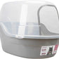 Petphabet Jumbo Hooded Cat Litter Box, Extra Large Gray