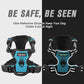 BARKBAY No Pull Dog Harness Front Clip Heavy Duty Reflective Easy Control Handle for Large Dog Walking(Blue,M)