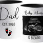 Personalized Picture & Name Baby Coming White Coffee Mug 11 Oz 15 Oz, Promoted To Dad EST. 2026 Accent Cup Gift For Pregnancy Announcement, Customized Coffee Cup New Dad/First Time Expecting Daddy