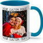 Ship Next Day Custom Mug Design Your Own Photo Text Personalized Picture Gifts for Women Men Customized Gift Idea Personalized Coffee Mugs 11oz Blue Handle