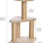 Amazon Basics Cat Tree - Indoor Cat & Kittens Multi-Level Climbing Activity Tower with Scratching Posts, Medium (31.5"H) - Beige