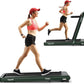 GYMAX Walking Pad, 4.75HP Under Desk Treadmill with LED Touch Screen, App Control, Built-in Speaker & Handle, 2 in 1 Folding Compact Portable Treadmill for Home Small Space
