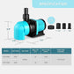 1320GPH Aquarium Return pump with LCD display controller, DC 24V 35W aquarium pump for saltwater freshwater aquarium,fish tank,sump,20 speeds ECO Quiet Submersible and inline pump