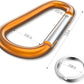 sprookber 3" Aluminum Carabiner D Ring, Caribeener Clips, Spring Snap Hook for Keychain Clip, Set of 10