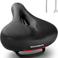 ROCKBROS Bike Seat Cushion for Men Women with Handle & Dual Shock Absorbing Ball Memory Foam - 3 Zone Concept Bike Saddle, Soft Wide Waterproof Mountain Bicycle Accessories