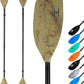 OCEANBROAD Kayak Paddle 86in/218cm, 90.5in/230cm Alloy Shaft 2-Piece Floatable Kayak Oar for Kayaking Canoeing Boating