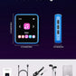 MP3 Player with Bluetooth 5.0 Portable HiFi Lossless Sound MP3 Music Player and FM Radio Recorder E-Book 2.4 inch Screen Maximum Support 128GB（Blue）