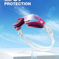 ZIONOR G1 Lite Swim Goggles with Swim Cap Comfortable Anti-fog Swimming Goggles Cap Set for Adult Men Women