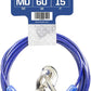 BV Dog Tie Out Cable 15 Feet - Heavy Duty Dog Lead Up to 60 Pounds - Reflective & Rust-Free with Quick Release Swivel Clips & 360° Rotating Clasp - Tangle-Free Dogs Runner for Yard (Blue, Single)