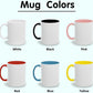 Personalized Coffee Cup with Photo, Logo or Text - Custom Both Sides Printed Mug for Him & Her - Unique Customized Gifts with Names - White/Pink