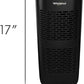 Whirlpool, WPT60B Whispure True Hepa Air Purifier, Activated Carbon Advanced Anti-Bacteria, Ideal for Allergies, Odors, Pet Dander, Mold, Smoke, Wildfire, and Germs, Medium, Black