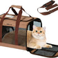 BELLA & PAL Cat Carrier Travel Bag, Airline Approved Lightweight Cat Carrier, Soft Sided Pet Carrier for Puppy Dogs Up to 18lbs, Collapsible Kitten Bag with Removable Waterproof Mat, Ventilated Mesh