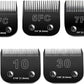 10 Blades Dog Grooming Blades Compatible with Andis/Oster A5/Wahl KM-10 Series Dog Clippers,Detachable Clipper Replacement Blade,Black (5PCS Black-#10+30+4FC+5FC+7FC)
