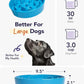 LE TAUCI Slow Feeder Dog Bowls Ceramic, 3 Cups Slow Feeding Dog Bowl Medium Large Breed, Puzzle Pet Dishes,Vortex Blue