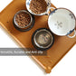Hoki Found Large Silicone Pet Food Mats Tray - Non Slip Pet Dog Cat Bowl Placemats - Dog Cat Feeding Mat - Waterproof - Butterscotch