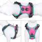 PHOEPET 2019 Upgraded No Pull Dog Harness, Reflective Adjustable Vest, with a Training Handle + 2 Metal Leash Hooks+ 3 Snap Buckles +4 Slide Buckles(XS, Pink)