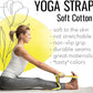 TECEUM Yoga Strap & Mat Strap – 2 IN 1 – Cotton – 6 ft 8 ft 10 ft (30+ colors) – Adjustable Non-Slip Belt for Yoga, Pilates, Stretching, Physical Therapy, Fitness & Home Workout – For Carrying Mats