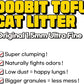 Tofu Cat Litter 1.5mm, 100% Natural Ingredients,Strong Clumping,Toilet Flushable,Solubility in Water,Ultra Absorbent, Really Dust-Free,Less Tracking, I'm Gonna Pee (5.7lb x 2pack)