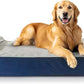 Laifug Orthopedic Memory Foam Extra Large Dog Bed Pillow (50"x36"x10", Gray Blue) Durable Waterproof Lining and Removable Washable Cover and Smart Design