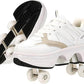 CHSSIH Roller Skate Shoes for Girls, Kids, Women, Men & Adults – Retractable Shoes with Wheels | Pop-Out High Roller Skating Shoes That Turn Into Sneaker Skates