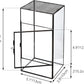 NCYP Glass Terrarium with Door and Mesh for Small Insects - 5.1 x 3.9 x 9 Inches Rectangle Reptile Habitat, Black - Modern Home Tabletop Decor (Terrarium Only)