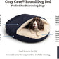 Snoozer Classic Poly-Cotton Cozy Cave Pet Bed, Extra Large, Red