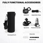 Insulated Water Bottle 20 oz, Triple Wall Vacuum Stainless Steel (Cold for 48 Hrs), Leak Proof & Non-BPA, Kids Water Bottle Jug for School with Straw Spout Lids, Ombre: White/Black