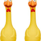 Hungdao 2 Pcs Rubber Chicken Squeaky Dog Toy 11 Inches Horse Toys Latex Reduce Separation Anxiety Screaming Chicken Toy for Small, Medium or Large Horse Pet (Yellow)